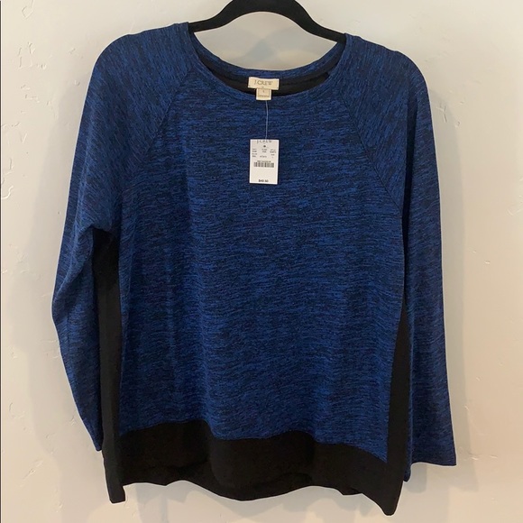 NWT Long Sleeved J. Crew Top in Heathered Blue - Picture 2 of 5
